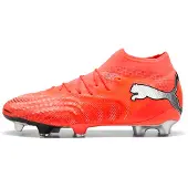 Puma Chaussure de foot 'Future 9 Ultimate' rouge néon / noir / argent / blanc