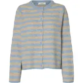 Selected Laine Mélangée Cardigan Femme Bleu XL
