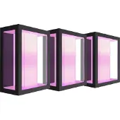 Philips Hue Impress Applique Murale White and Color Noir Large Lot de 3