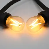 LumenXL Kit guirlande guinguette avec ampoules LED à filament de 3 watts, dimmables