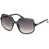 GUESS Gu00257 Woman Sunglasses Vert Gradient Green/CAT3 Femme