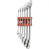 Toolcraft Jeu de clés à fourche/cliquet réversibles 6pcs (10 mm, 13 mm, 15 mm, 17 mm, 19 mm, 8 mm)