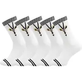 Unabux Chaussettes 'Touchdown' beige / noir / blanc