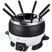 Little Balance Collection Hiver Happy Fondue 8 - Fondue - 2 litres - 800 Watt - blanc et noir
