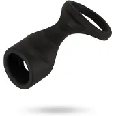 Erecto - Anneau pénis 2en1 - silicone noir