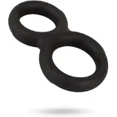 Vuxen - double anneau pénien - silicone noir