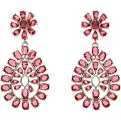 Faina Boucles d'oreilles rose / argent