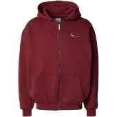 Karl kani Veste de survêtement 'Essential' rouge cerise / blanc