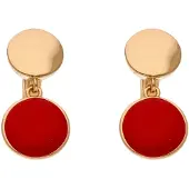 Faina Boucles d'oreilles or / rouge