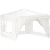 vidaXL Tente de réception pliable avec parois latérales blanc 3x3 m