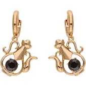 Faina Boucles d'oreilles or / noir