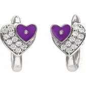 NAEMI Boucles d'oreilles violet / argent / transparent