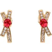 Gaya Boucles d'oreilles or rose / rouge
