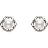 NAEMI Boucles d'oreilles argent / blanc