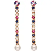 NAEMI Boucles d'oreilles saphir / or / rose / blanc