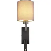 Globo Lampe de chevet Zamora noir avec un bonnet