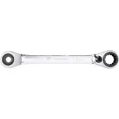 Toolcraft 4 en 1 Clé polygonale à cliquet double 10x13 - 17x19, réversible (10 mm, 13 mm, 17 mm, 19 mm)