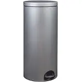 Rossignol Poubelle à pédale 30l gris métal - - 90141 - sania