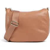 Mandarina Duck Mellow Leather Horizontal Hobo Crossbody Marron Homme