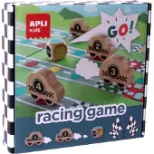 APLI Jeu de course avec des voitures en bois - Jeu éducatif pour enfants