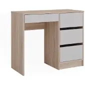 Vicco Bureau Sherry Blanc/Sonoma 90x40cm avec tiroirs, Model 43666