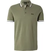 HUGO BOSS T-Shirt 'Paddy' kaki / noir / blanc