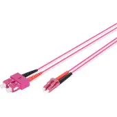 Digitus câble de raccordement en fibre optique, LC duplex - SC duplex, OM4, 1.0 m