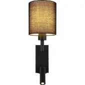 Globo Lampe de chevet Zamora noir avec capuche noire