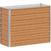 vidaXL Lit surélevé brun clair 100 x 40 x 77 cm Acier galvanisé