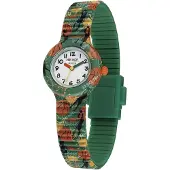 Hip Hop Montre 'Kids Fun' vert / orange foncé / noir / blanc