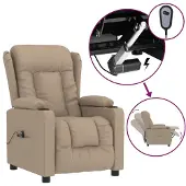 vidaXL Fauteuil relax électrique cappuccino brun similicuir