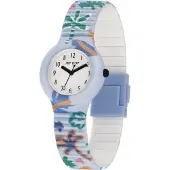 Hip Hop Montre à affichage analogique 'California Vibes' bleu clair / blanc