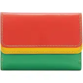Mywalit Porte-monnaies 'Double Flap' bleu / jaune foncé / vert gazon / rouge clair