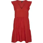 Vero Moda Kita Sleeveless Midi Dress Rouge L Femme
