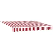vidaXL Store extensible rouge et blanc 300 x 250 cm