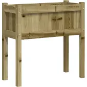 vidaXL Jardinières 2 pcs avec pieds bois de pin imprégné