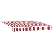 vidaXL Store extensible rouge et blanc 300 x 250 cm