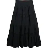 Superdry pour femme. W7210351A Jupe Ibiza noire (S), Casuel, Viscose