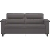 vidaXL Canapé 2 places Gris 140 cm Similicuir