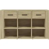 vidaXL Sideboard chêne Sonoma 100x30x59,5 cm Matériau dérivé du bois