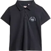 Superdry pour femme. W6011869A Polo slim 90s navy (L), Casuel, Coton, Manche courte