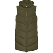 Pieces Jamilla Long Vest Vert L Femme