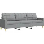 vidaXL Ensemble de canapés 2 pièces gris clair Tissu