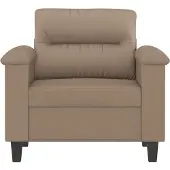 vidaXL Fauteuil Cappuccino-Brown 60 cm similicuir