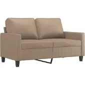 vidaXL Ensemble de canapés 4 pièces avec coussins Cappuccino-Brun Similicuir