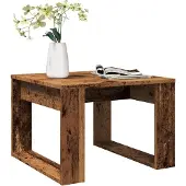 vidaXL Table d'appoint imitation vieux bois 50x50x35 cm Bois composite
