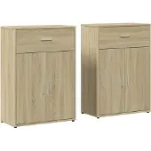vidaXL Sideboards 2 pcs. chêne Sonoma 60x30x84 cm bois composite