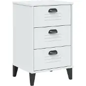 vidaXL Table de chevet VIKEN blanc bois d'ingénierie
