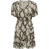 ONLY Elena Life Short Sleeve Short Dress Beige M Femme