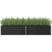vidaXL Lit surélevé de jardin Anthracite 240 x 80 x 45 cm Acier galvanisé